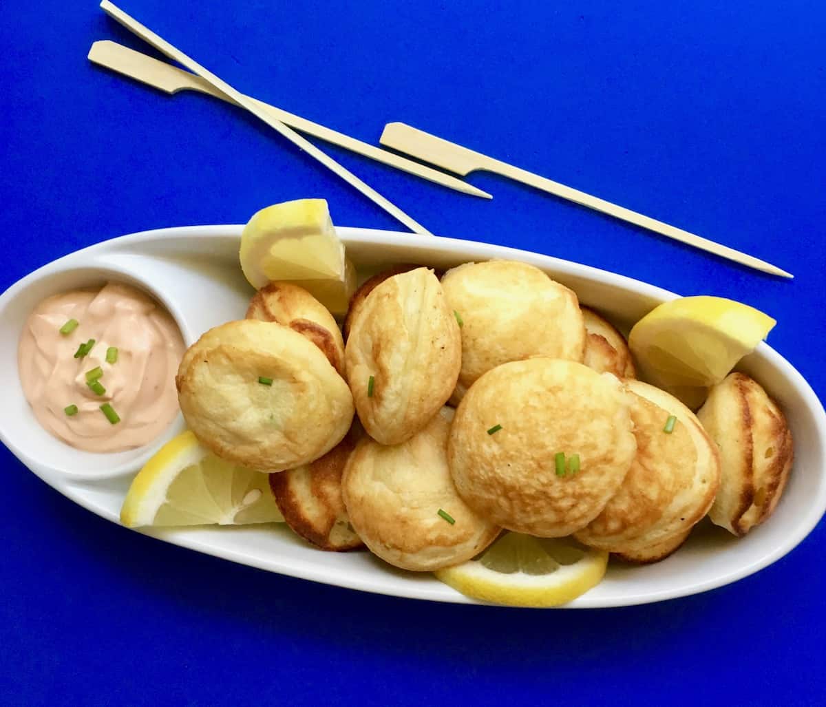 Lobster corn chowda cakes.