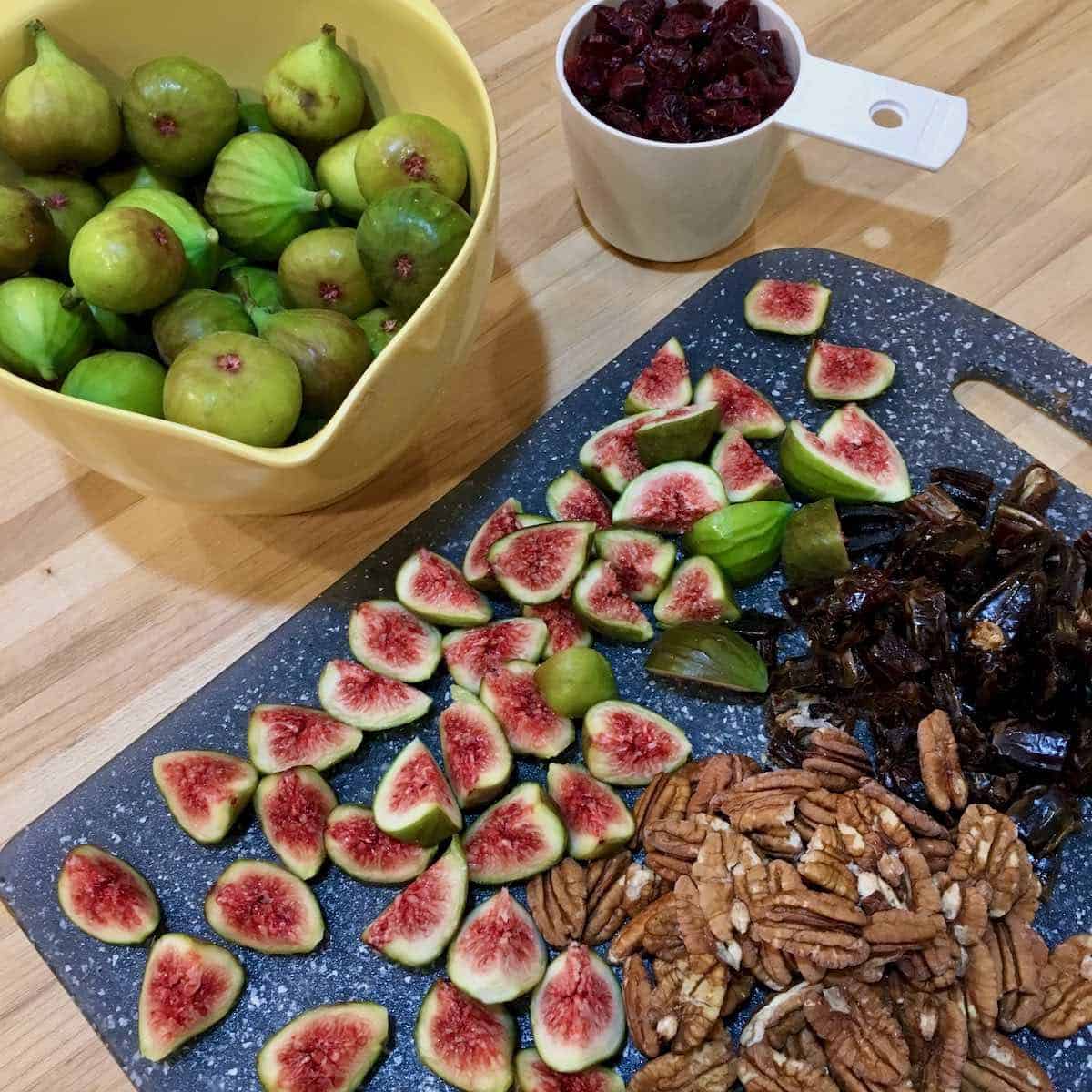 Figs, dates, pecans.
