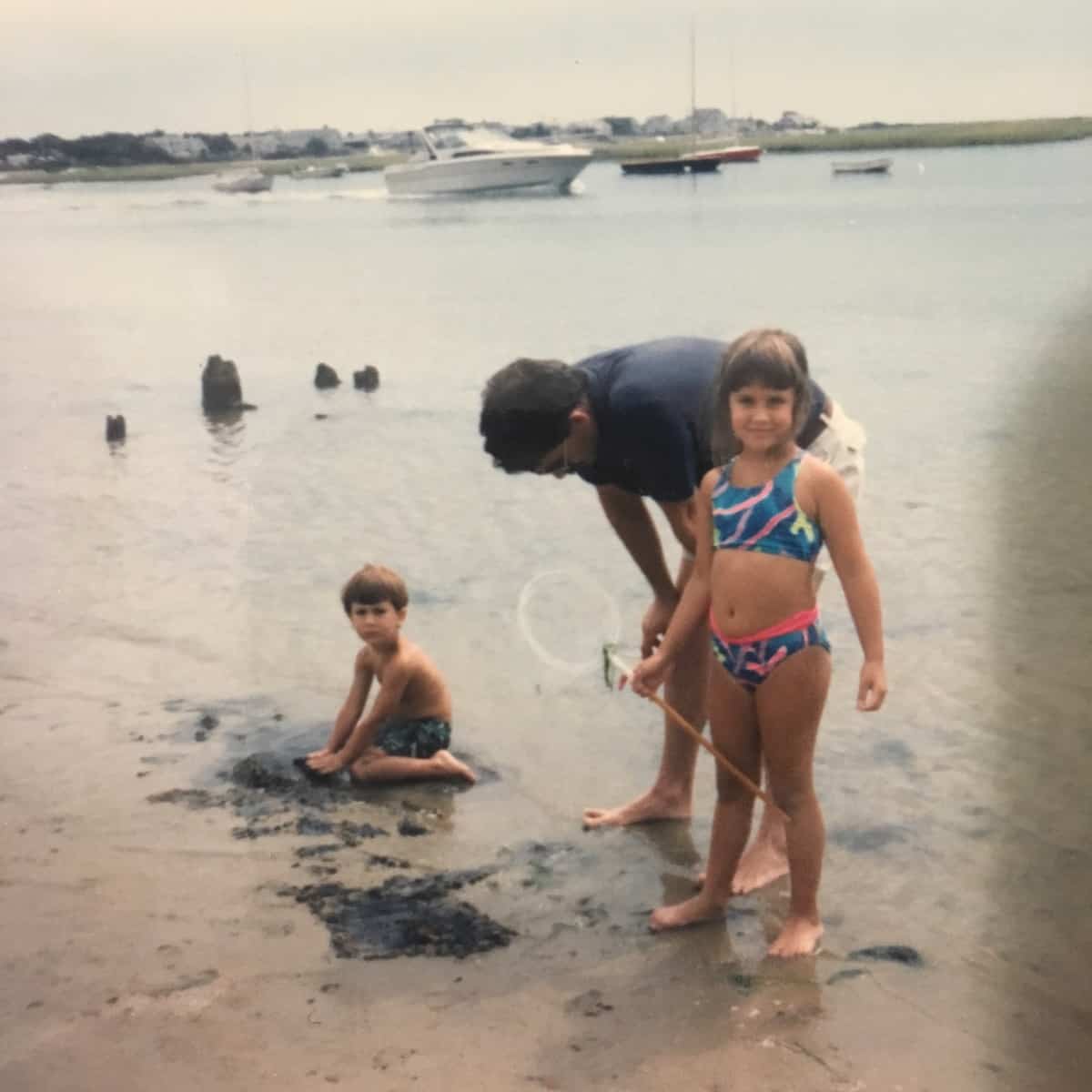 My young family at the beach in Cape Cod inspired the recipe for Lobster Corn Chowdah Cakes.