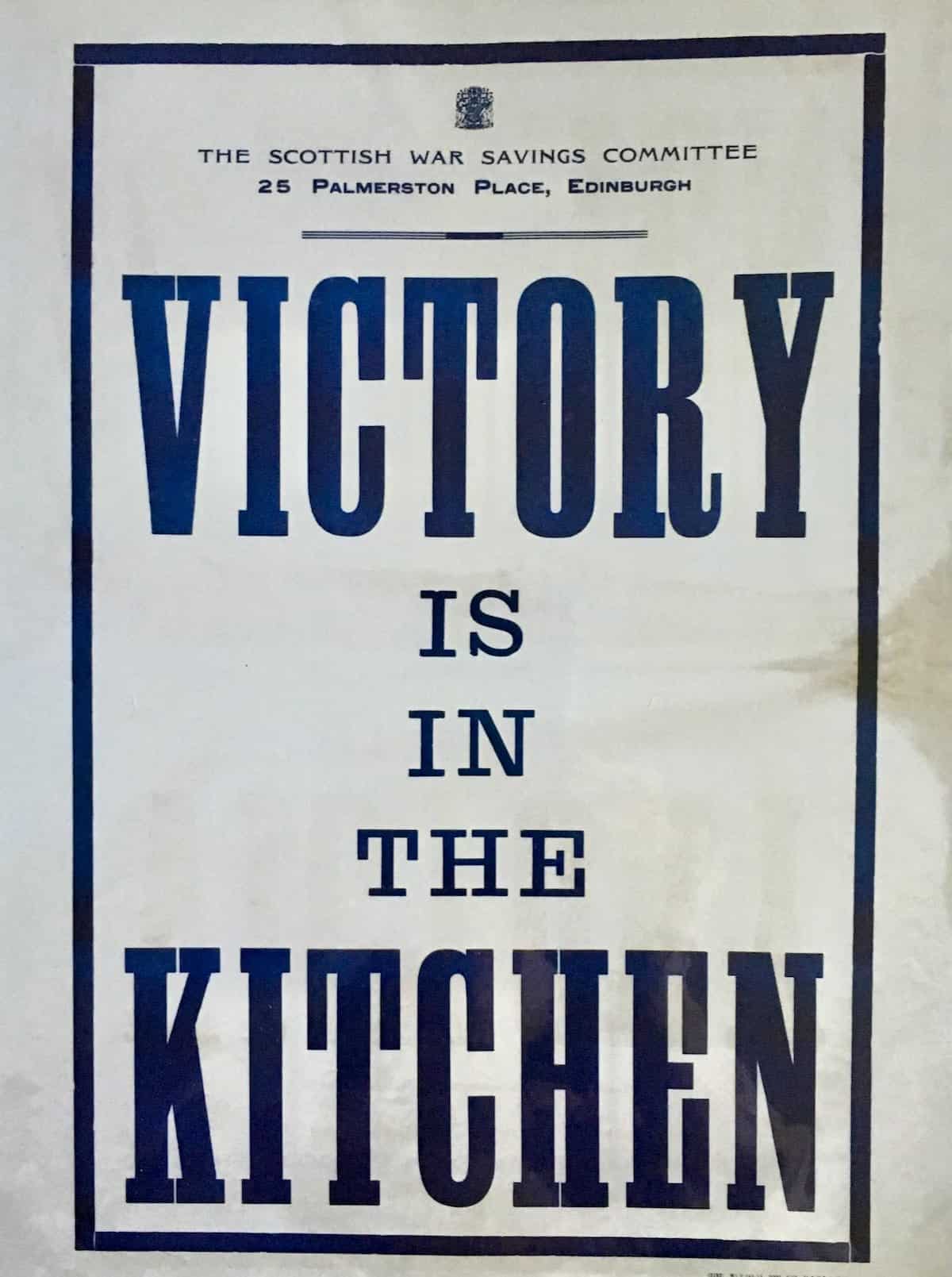 Poster says Victory is in the Kitchen.