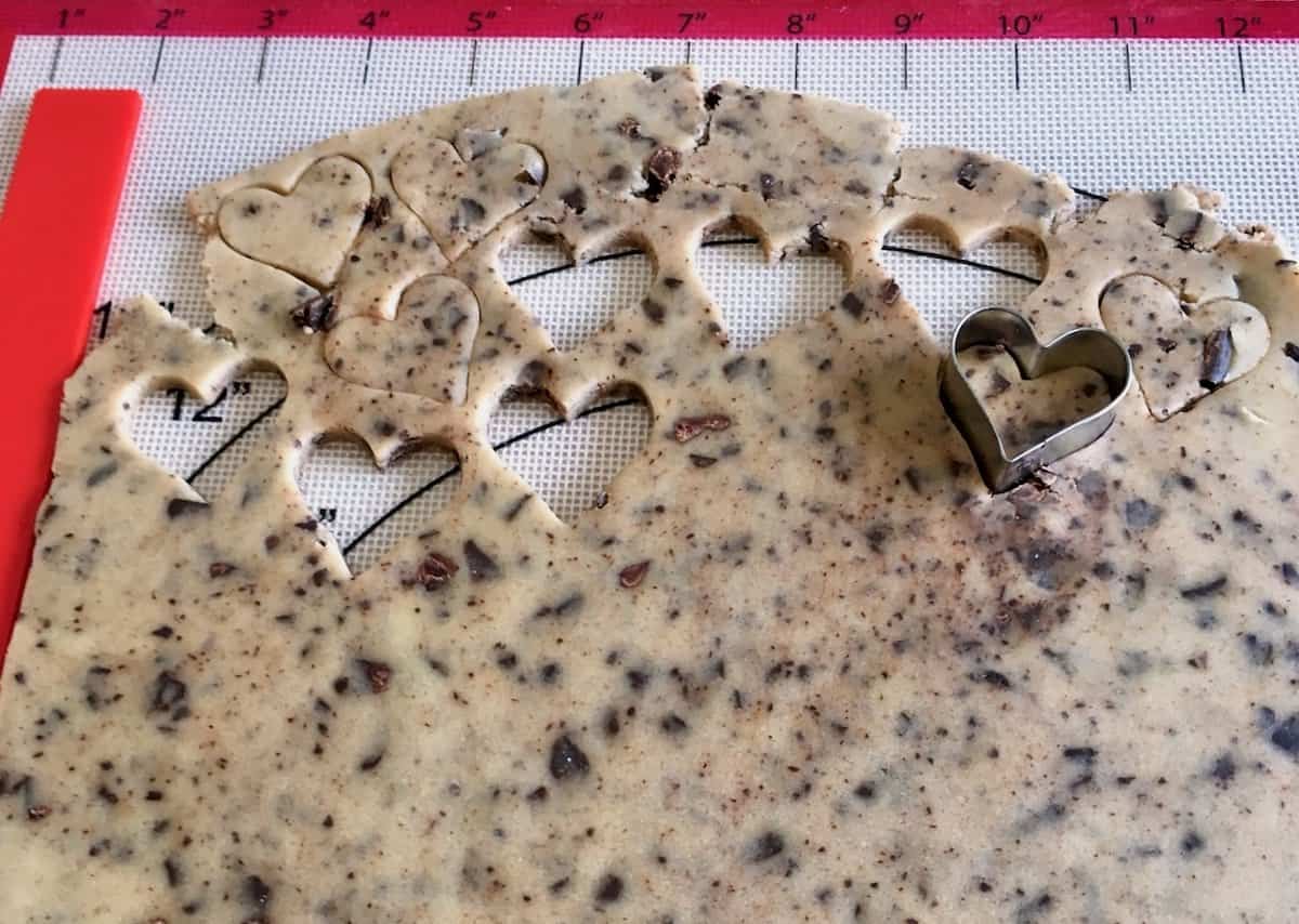 Cookie dough cut-outs.
