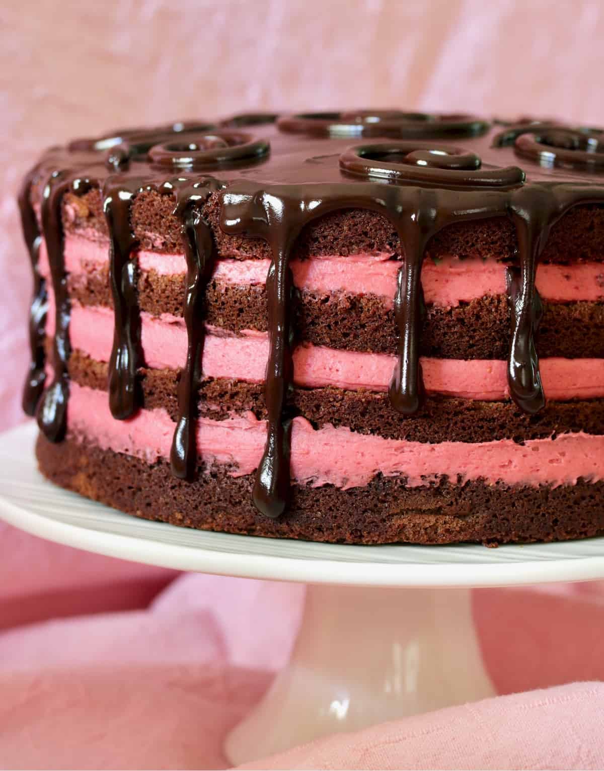 chocolate drip layer cake