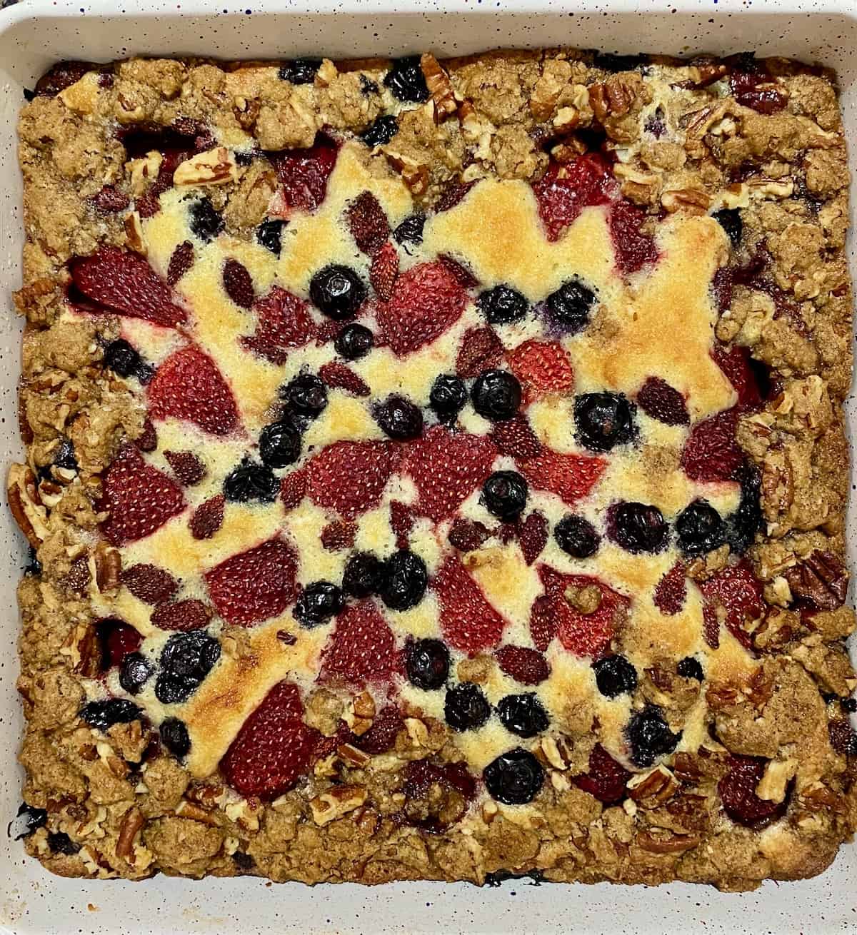 summer berry brunch cake with streusel