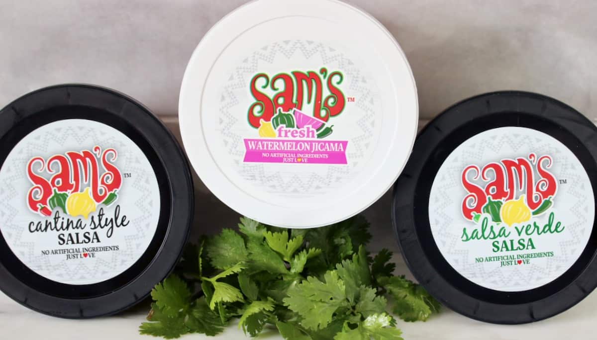 3 containers Sam's salsa